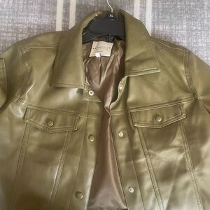 Bagatella Sage vegan Leather Jacket brand new right in time for Spring